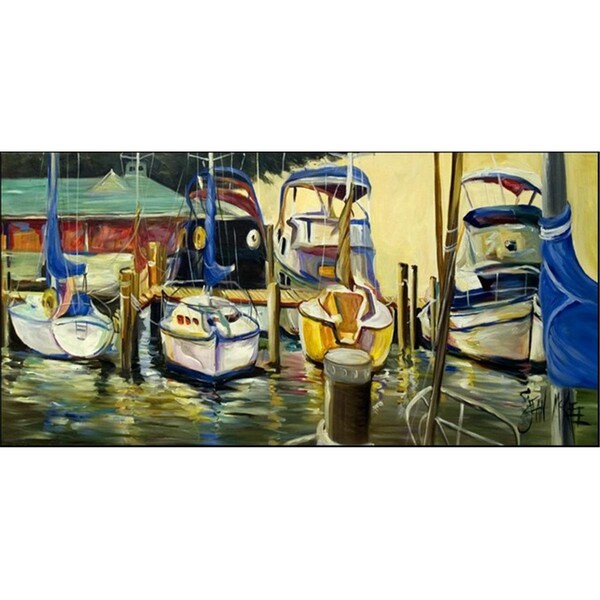 Carolines Treasures Sailboats Yacht Club Indoor and Outdoor Runner Mat- 28 x 58 in. - JMK1347HRM2858