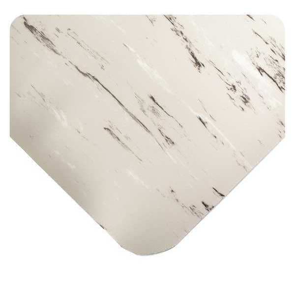 Wearwell Antifatigue Mat, 6 ft. L x 2 ft. W, 1/2" Thickness, Marble, Gray - 496.12X2X6GY