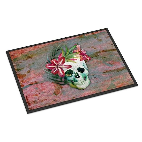 Carolines Treasures Carolines Treasures BB5125JMAT Day of the Dead Skull Flowers Indoor or Outdoor Mat; 24 x 36 in. - BB5125JMAT