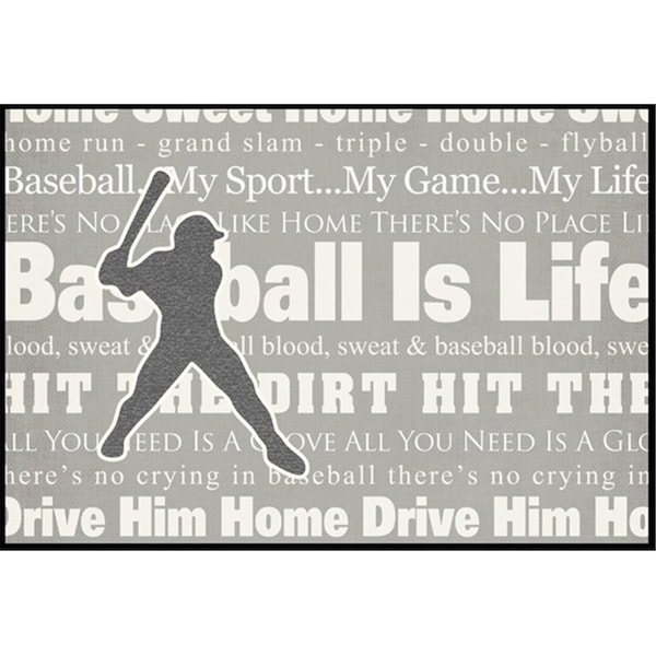 Carolines Treasures Baseball is Life Indoor or Outdoor Mat - CA75244