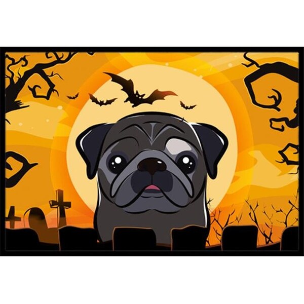 Carolines Treasures Carolines Treasures BB1821JMAT Halloween Black Pug Indoor & Outdoor Mat; 24 x 36 in. - BB1821JMAT