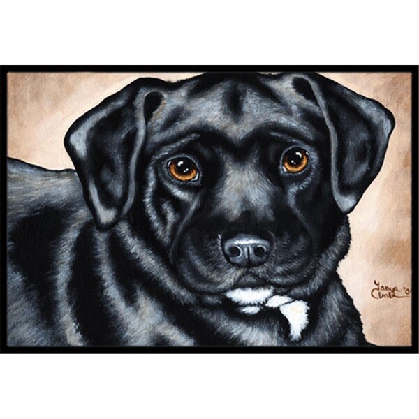 Carolines Treasures Black Bart the Labrador Indoor or Outdoor Mat- 24 x 36 - AMB1415JMAT