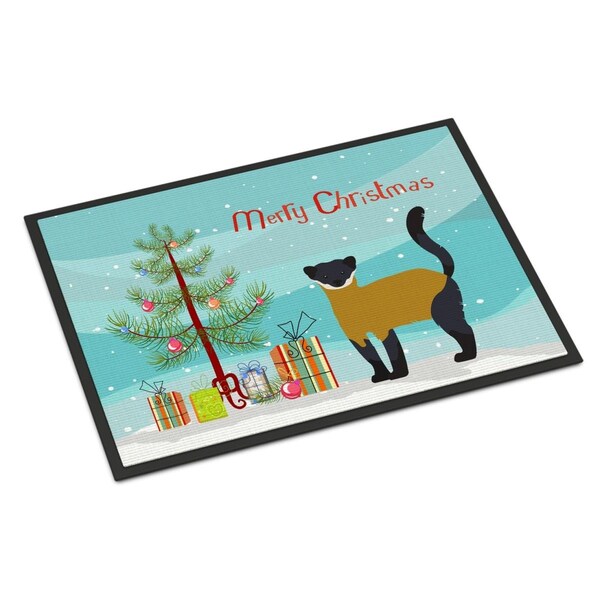 Carolines Treasures Yellow-Throated Marten Christmas Indoor or Outdoor Mat - 18 x 27 in. - BB9241MAT