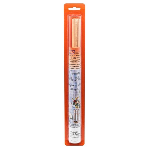 K&S Precision Metals K&S 3 in. X 12 in. W X 30 in. L Copper Metal Strips - 6015