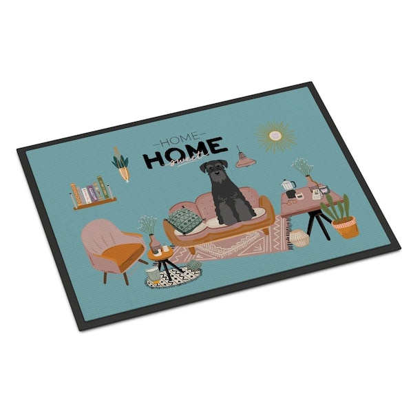 Carolines Treasures 24 x 36 in. Black Standard Schnauzer Sweet Home Indoor or Outdoor Mat - CK7877JMAT