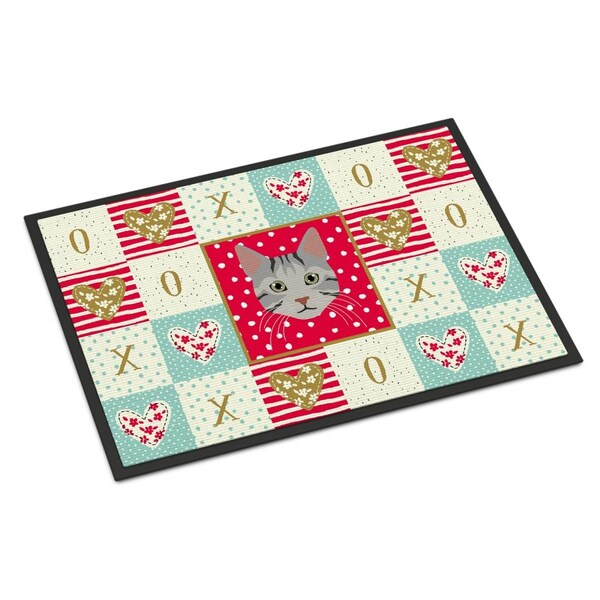 Carolines Treasures 24 x 36 in. Egyptian Mau Cat Love Indoor or Outdoor Mat - CK5114JMAT