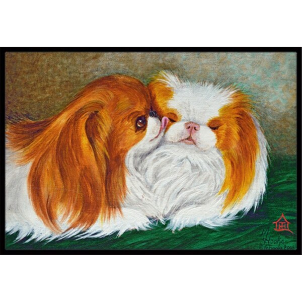 Carolines Treasures Japanese Chin Best Friends Indoor and Outdoor Mat- 18 x 27 in. - MH1045MAT