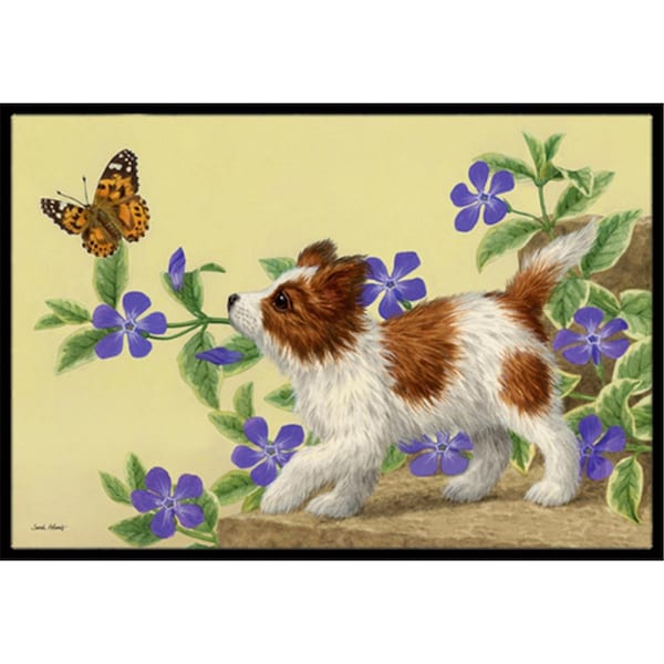 Carolines Treasures Papillon Pup Indoor or Outdoor Mat- 24 x 36 - ASA2204JMAT