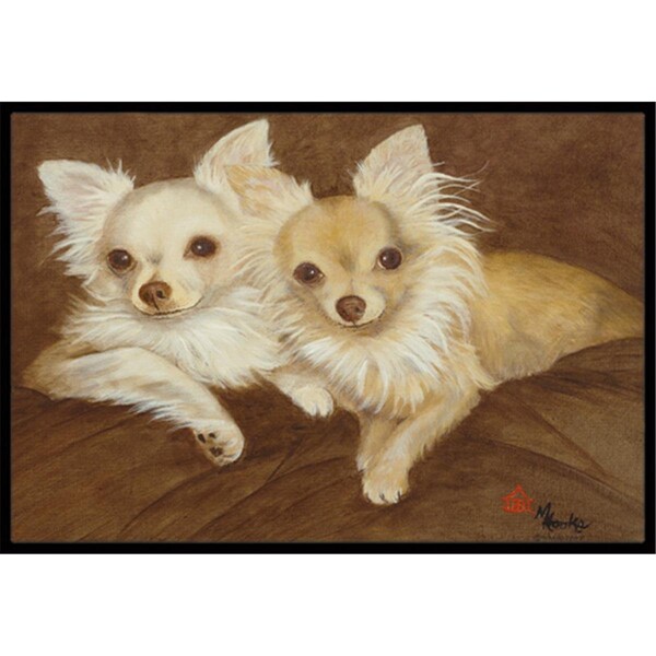 Carolines Treasures Chihuahua For The Pair Indoor and Outdoor Mat- 18 x 27 in. - MH1042MAT