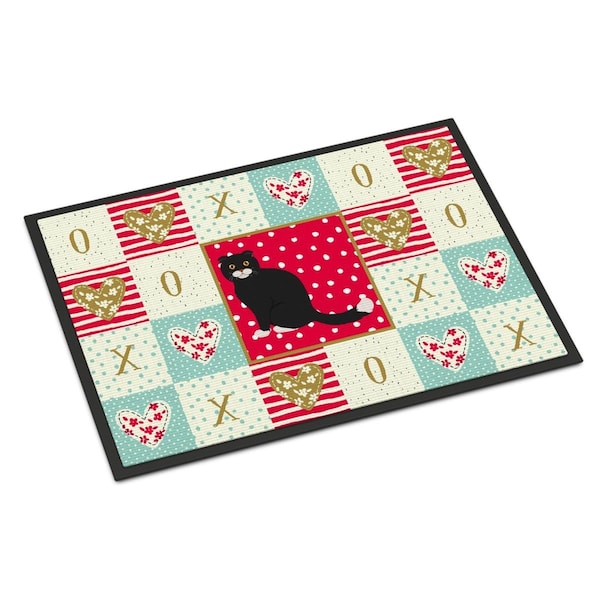 Carolines Treasures 18 x 27 in. Foldex Exotic Fold No.2 Cat Love Indoor or Outdoor Mat - CK5763MAT