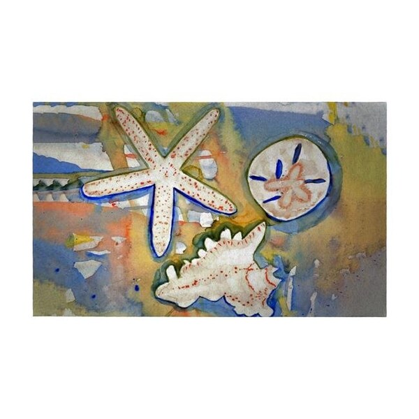 Betsy Drake Betsy Drake DM603G Beach Treasures Door Mat - 30 x 50 in. - DM603G