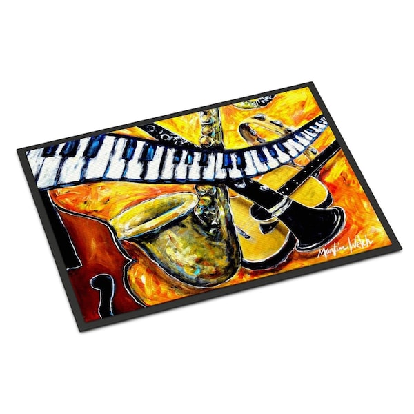 Carolines Treasures 24 x 36 in. All That Jazz Indoor or Outdoor Mat - MW1267JMAT