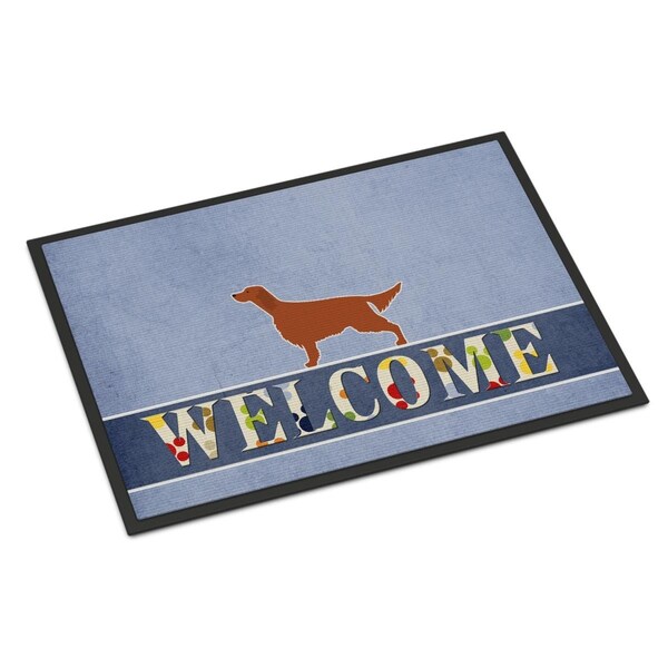 Carolines Treasures 18 x 27 in. Irish Setter Welcome Indoor or Outdoor Mat - BB5497MAT