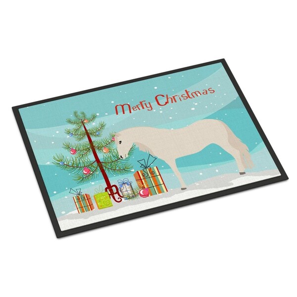Carolines Treasures Paso Fino Horse Christmas Indoor or Outdoor Mat - 18 x 27 in. - BB9272MAT