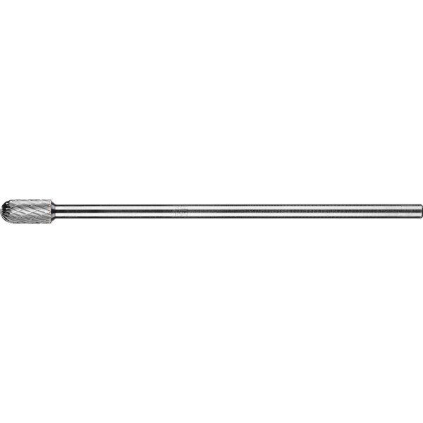 Pferd Carbide Bur - Cylind. (Radius End), DBL Cut - 3/8" x 3/4" x 1/4" Ext. Shank - SC-3L6 - 25872