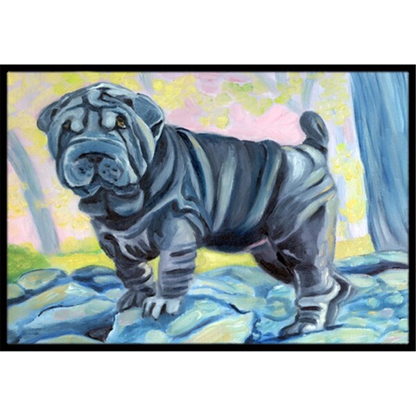 Carolines Treasures Blue Shar Pei Indoor and Outdoor Mat- 24 x 36 in. - 7333JMAT