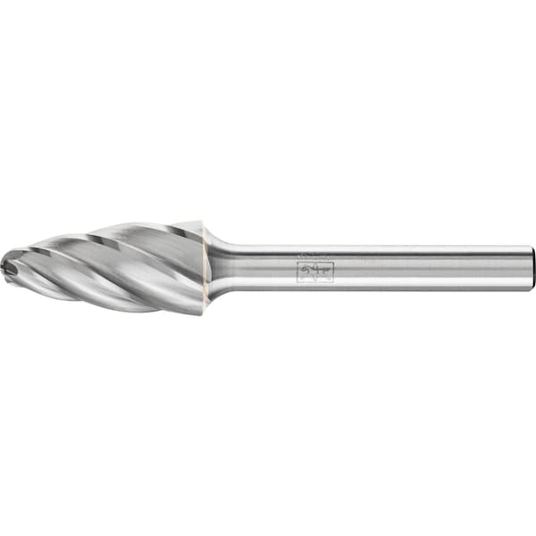 Pferd Carbide Bur - Tree Shape, ALU Cut - 1/2" x 1" x 1/4" Shank - SF-5 - 24725