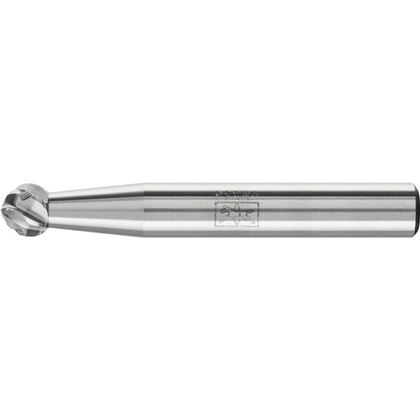 Pferd Carbide Bur - Ball Shape, STEEL Cut - 1/4" x 3/16" x 1/4" Shank - SD-1 - 24546