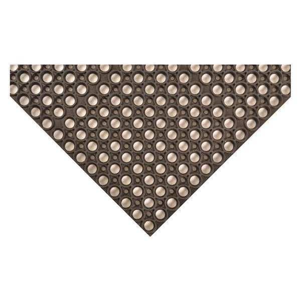 Notrax Antifatigue Mat, 4 ft L x 3 ft W, 3/4 in Thickness, Rubber, Mini-Diamond Studded Top, Black - T25S0034BL