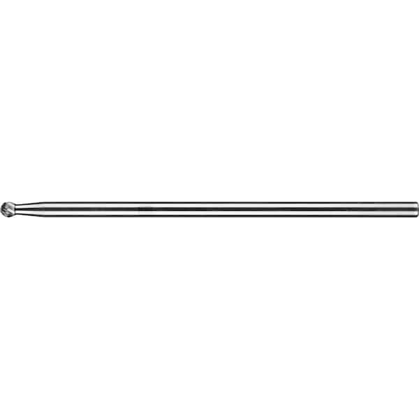 Pferd Carbide Bur - Ball Shape, DBL Cut - 1/4" x 3/16" x 1/4" Ext. Shank - SD-1L6 - 25922