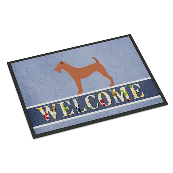 Carolines Treasures Irish Terrier Welcome Indoor or Outdoor Mat - 24 x 36 in. - BB8276JMAT