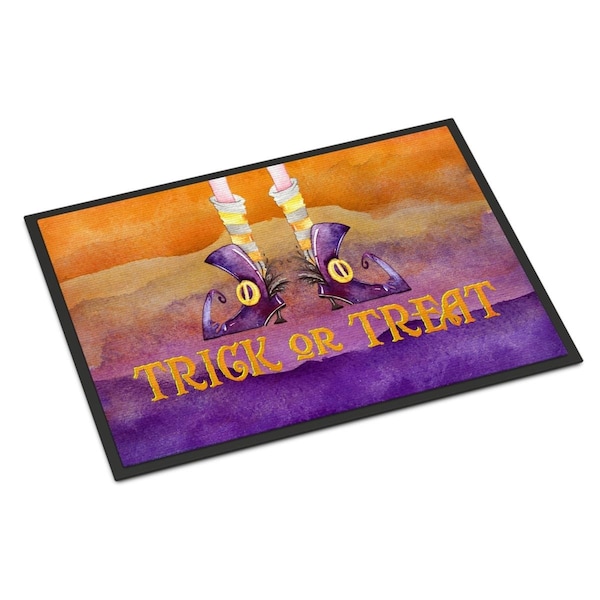 Carolines Treasures 24 x 36 in. Halloween Trick Witches Feet Indoor or Outdoor Mat - BB7460JMAT
