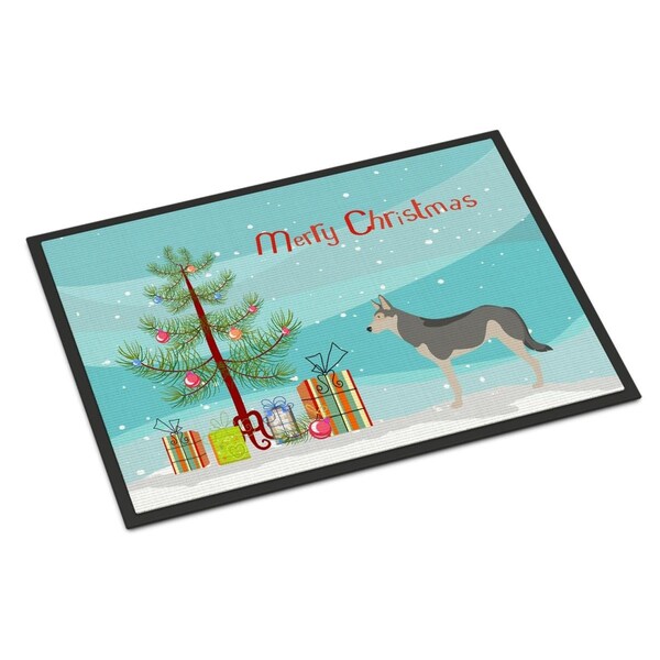 Carolines Treasures Saarloos Wolfdog Christmas Indoor or Outdoor Mat, 24 x 36 in. - BB8458JMAT