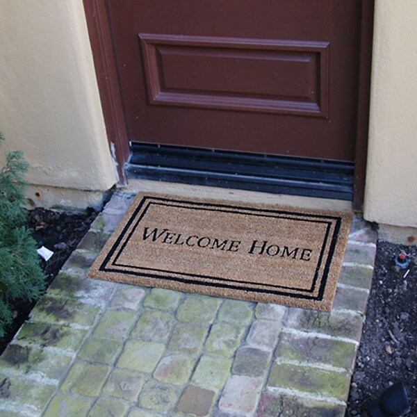 Rubber-Cal "American Family Door Mats" - 2 Coco Doormats - 18" x 30" - 10-108-011
