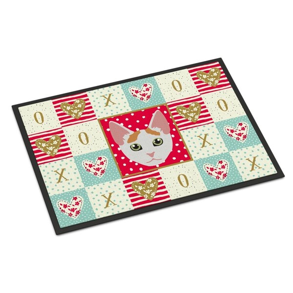 Carolines Treasures 18 x 27 in. Japanese Bobtail Cat Love Indoor or Outdoor Mat - CK5122MAT