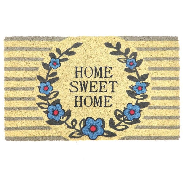 First Concept PVC Backed Coir Door Mat - Bleach Printed - FC-83439
