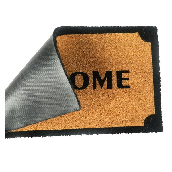 First Concept PVC Backed Coir Door Mat - Natural Printed - FC-83534