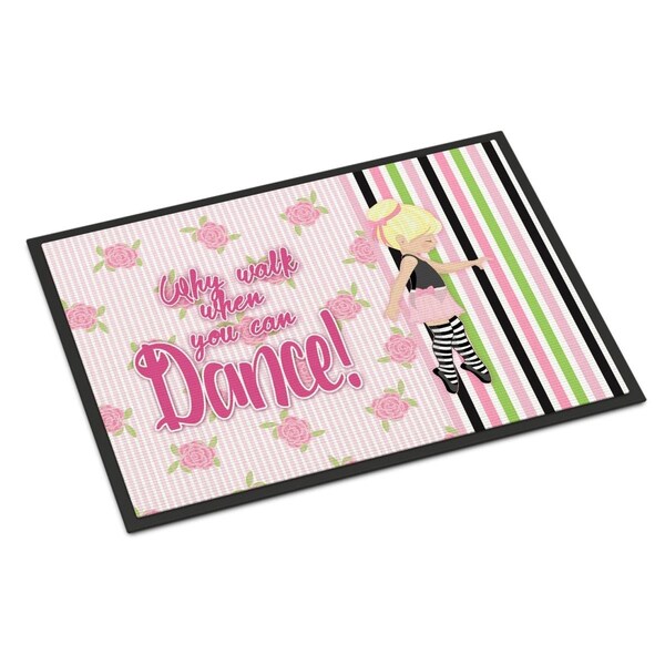Carolines Treasures 18 x 27 in. Ballet Dance Stripes Blonde Indoor or Outdoor Mat - BB5400MAT