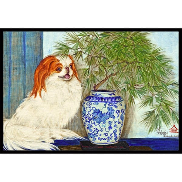 Carolines Treasures Japanese Chin Ming Vase Indoor and Outdoor Mat- 18 x 27 in. - MH1048MAT