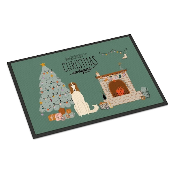 Carolines Treasures 18 x 27 in. Borzoi Christmas Everyone Indoor or Outdoor Mat - CK7586MAT