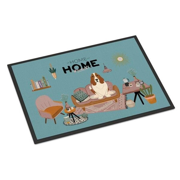 Carolines Treasures Carolines Treasures CK7866MAT 18 x 27 in. Basset Hound Sweet Home Indoor or Outdoor Mat - CK7866MAT