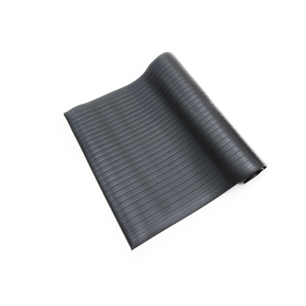 Bertech Antifatigue Mat, 3 ft. L x 2 ft. W, 3/8 in Thickness, Ribbed, Black - AFRB38-2X3BLKBEV