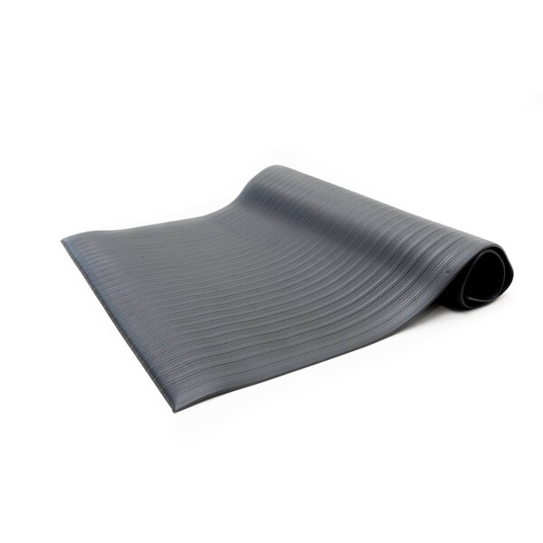 Bertech Antifatigue Mat, 3 ft. L x 2 ft. W, 3/8 in Thickness, Ribbed, Black - AFRB38-2X3BLKBEV