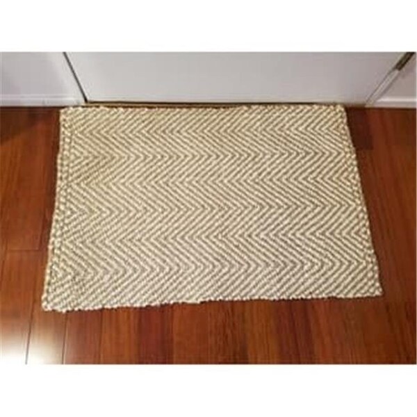 Imports Decor Inc Imports Decor 744JTR Zigzag Jute Rug; Beige & black - 744JTR