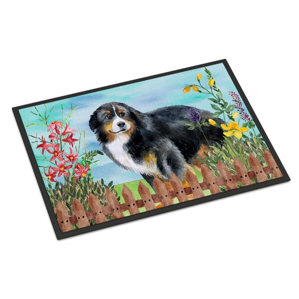 Carolines Treasures Bernese Mountain Dog Spring Indoor or Outdoor Mat - 24 x 36 in. - CK1207JMAT