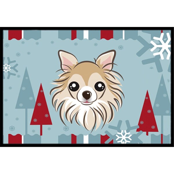 Carolines Treasures Winter Holiday Chihuahua Indoor and Outdoor Mat- 24 x 36 in. - BB1747JMAT
