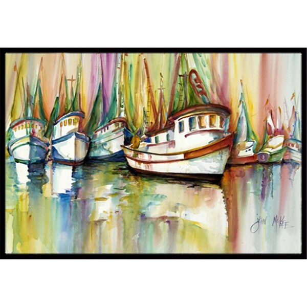 Carolines Treasures Shrimp Fleet Indoor and Outdoor Mat- 24 x 36 in. - JMK1074JMAT