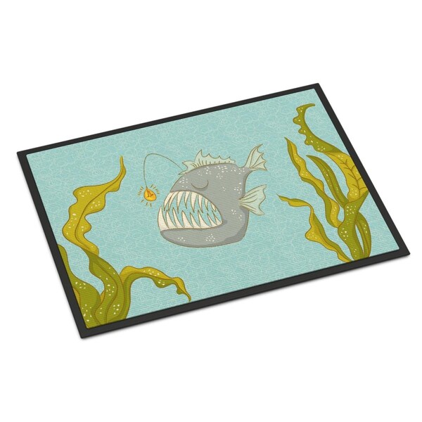 Carolines Treasures Frog Fish Indoor Or Outdoor Mat - 24 x 36 in. - BB8541JMAT
