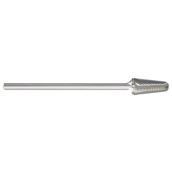 Zoro Select Carbide Bur, Taper Radius, 1/2, 1/4 Shank - 310-001187B