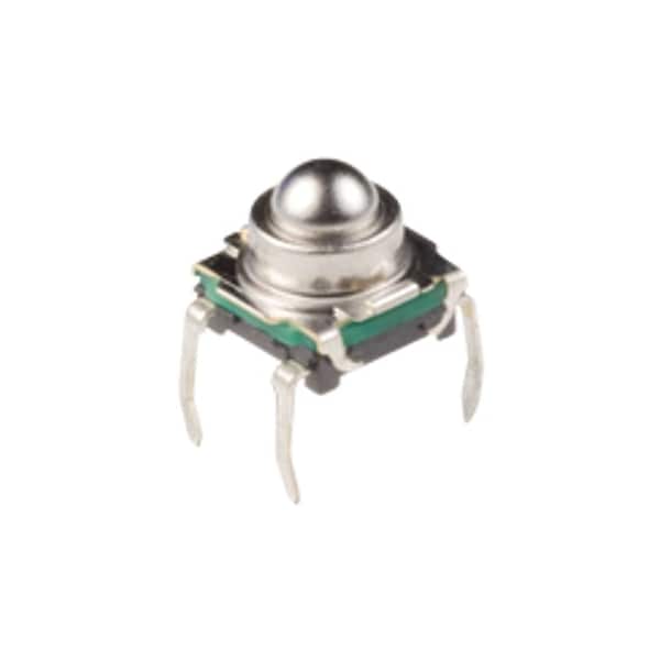 Interruptor de teclado C&K Components, 1 interruptor, SPST, Momentáneo-Táctil, 0.05A, 32Vdc, 3.8N, 4 agujeros en PCB, Soldadura - KSJ0V41180SHLFTR