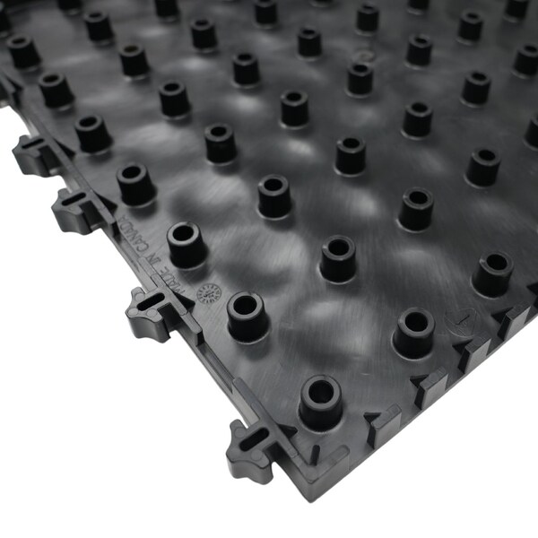 Ergo Advantage Safe-Flex Antifatigue Mat, 18 in L x 18 in W, 1 in Thickness, TPE, Black - RF1-B