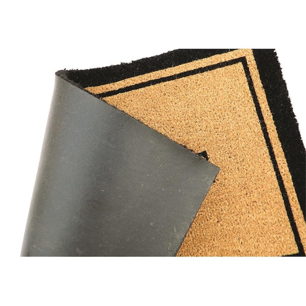 Terreno PVC Backed Coir Door Mat - Natural Printed - TE2955209
