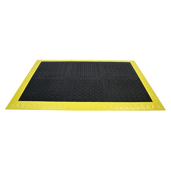 Ergo Advantage Safe-Flex Interlocking Antifatigue Mat Kit, Vinyl, 3 ft W x 5 ft L, 1 in Thick - A1BZ2