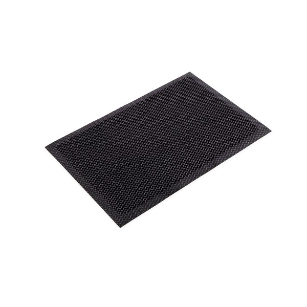 Floortex Mat, Nylon / Vinyl, 0.8 in Thick, Metallic Gray, 31 in W x 47 in L - NREMFLYV0016