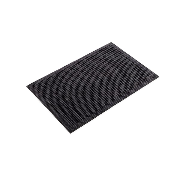 Floortex Mat, Nylon / Vinyl, 0.8 in Thick, Metallic Gray, 31 in W x 47 in L - NREMFLYV0016