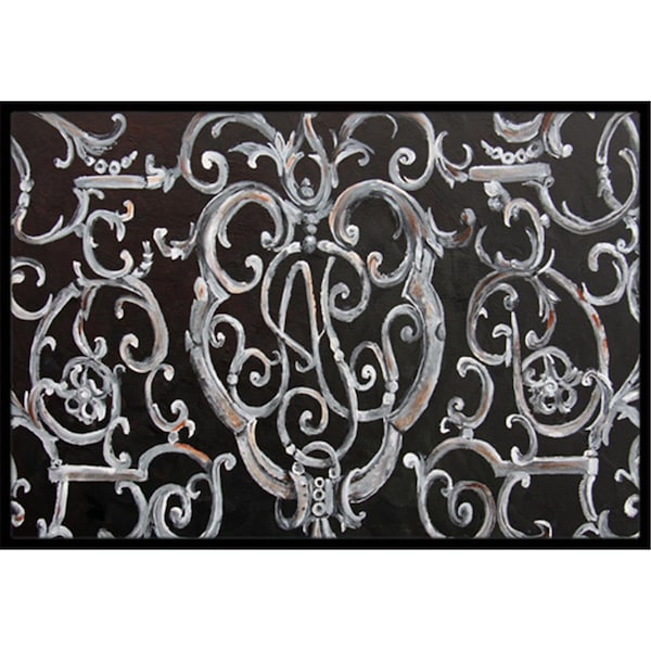 Carolines Treasures Ironwork Fence Indoor and Outdoor Mat- 24 x 36 in. - 8927JMAT